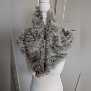 Stretchy Rabbit Fur Gray Scarf